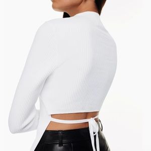 Babaton Sculpt Knit Tie Back Shirt